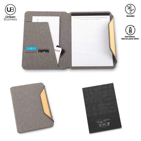 OF-641 Carpeta Folder RPET Bamboo Urban Business