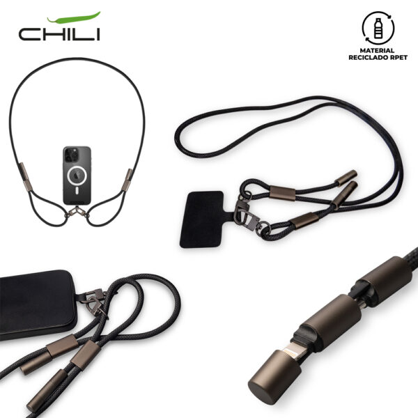 TE-624 Cordón Portacelular con Cables Chili NUEVO