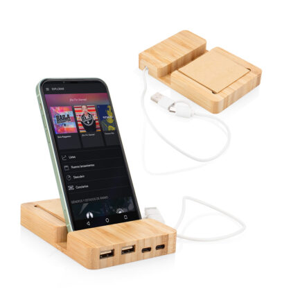 TE0687 Multipuerto Bambú Phone