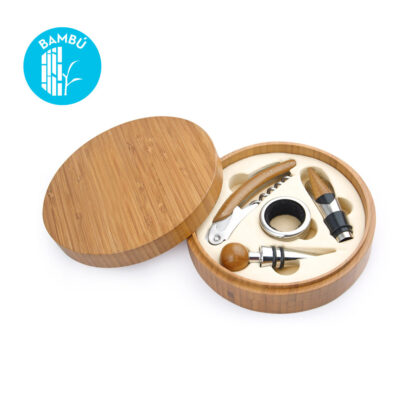 HO0115 Caja Circular en Bambú