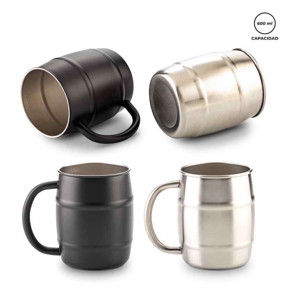 MU-463 MUG METALICO BEER 600ml